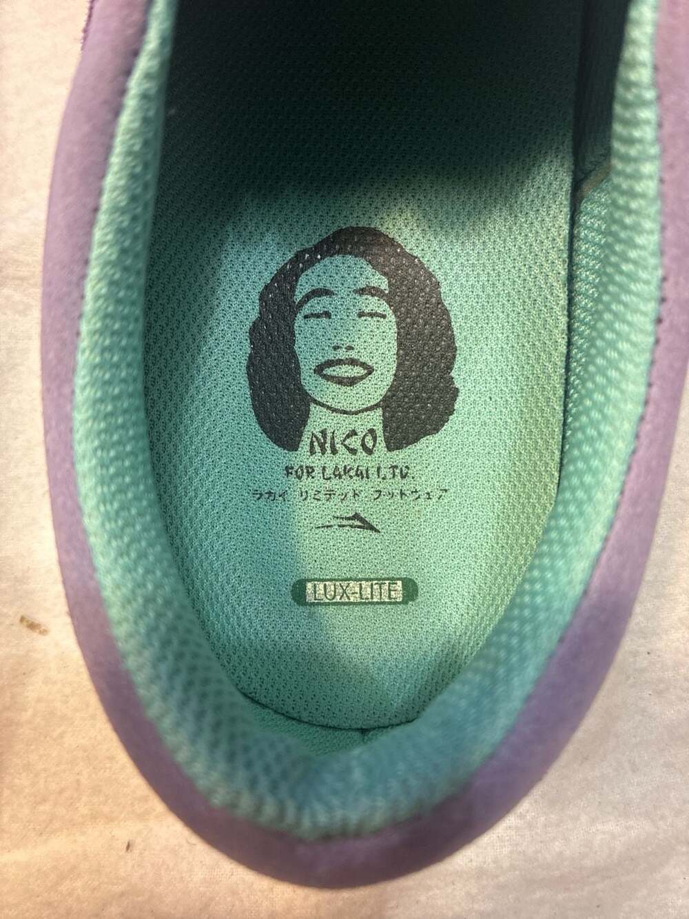 Lakai Owen Nico Hiraga Purple Suede Slip-On Skate Shoes Size 9 - Picture 3 of 10